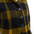 Women's Burberry Yellow Punk Tartan Plaid Wool Double Breasted Coat