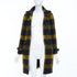 Women's Burberry Yellow Punk Tartan Plaid Wool Double Breasted Coat