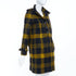 Women's Burberry Yellow Punk Tartan Plaid Wool Double Breasted Coat