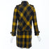 Women's Burberry Yellow Punk Tartan Plaid Wool Double Breasted Coat