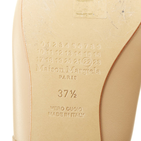 Women's Maison Margiela Tabi Nude Leather Ballet Flats