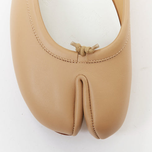 Women's Maison Margiela Tabi Nude Leather Ballet Flats