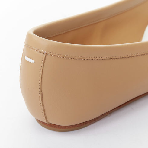 Women's Maison Margiela Tabi Nude Leather Ballet Flats