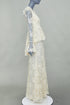 Women's Alexander McQueen 2019 Bridal White Floral Lace Peplum Gown