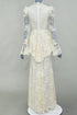Women's Alexander McQueen 2019 Bridal White Floral Lace Peplum Gown