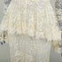 Women's Alexander McQueen 2019 Bridal White Floral Lace Peplum Gown