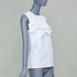 Women's Louis Vuitton White Poplin Ruffle Top Shirt