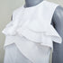 Women's Louis Vuitton White Poplin Ruffle Top Shirt