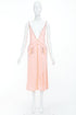 Women's Miu Miu 2021 Pink Punk Spike Studded Plunge Neck Dress
