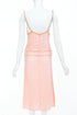 Women's Miu Miu 2021 Pink Punk Spike Studded Plunge Neck Dress