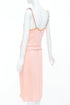 Women's Miu Miu 2021 Pink Punk Spike Studded Plunge Neck Dress