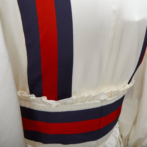 Women's Gucci 2022 Runway White Victorian Silk Duchesse Gown
