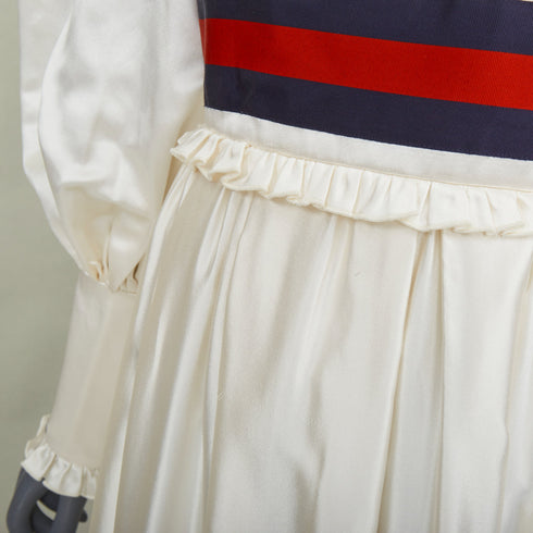 Women's Gucci 2022 Runway White Victorian Silk Duchesse Gown