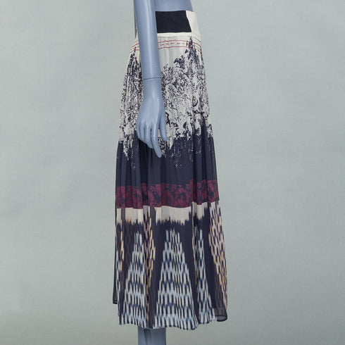 Women's Etro 2016 Multicolored Silk Wrap Skirt