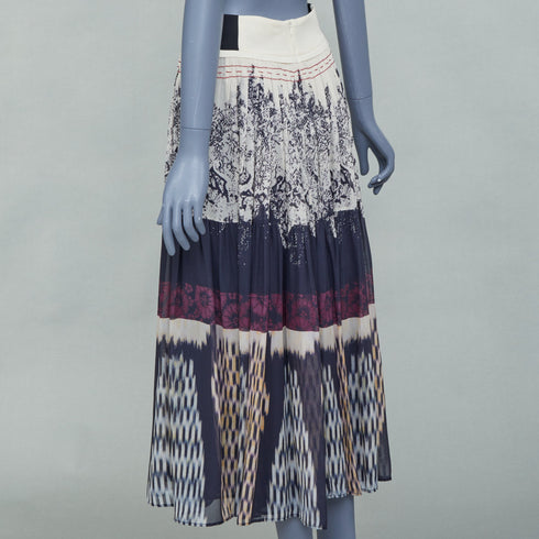 Women's Etro 2016 Multicolored Silk Wrap Skirt