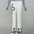 Women's Gucci 2015 Runway Beige Snake Embroidered Trousers