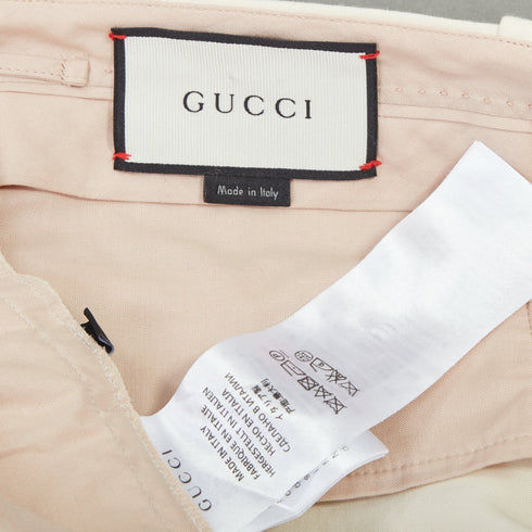 Women's Gucci 2015 Runway Beige Snake Embroidered Trousers