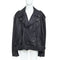 Men's Balenciaga 2024 Black Leather Moto Biker Jacket