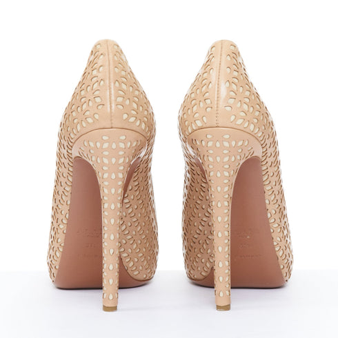 Women's Alaia Nude Vienne Leather Stiletto Pumps