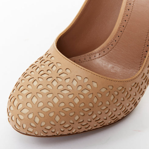 Women's Alaia Nude Vienne Leather Stiletto Pumps