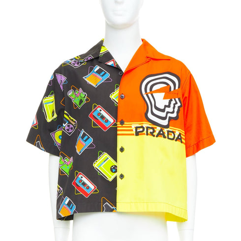 Men's Prada 2020 Double Match Orange Cassette Shirt