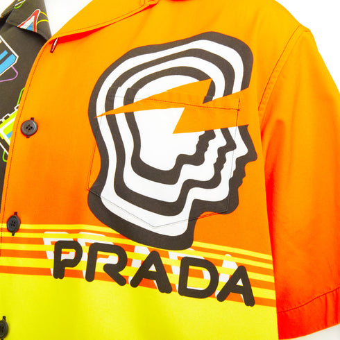 Men's Prada 2020 Double Match Orange Cassette Shirt