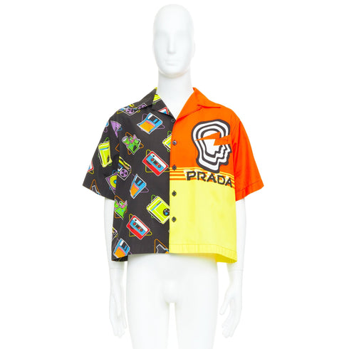 Men's Prada 2020 Double Match Orange Cassette Shirt
