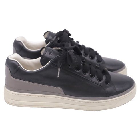 Women's Prada Sport Low-Top Sneakers in Black Leather