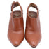 Women's Chloé Wave Slingback Mules in Brown Leather