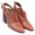 Women's Chloé Wave Slingback Mules in Brown Leather