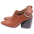 Women's Chloé Wave Slingback Mules in Brown Leather