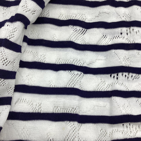 Women's Chloé Striped knitted Long Sleeve Top in White Cotton