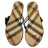 Women's Burberry Nova Check Lancaster Flats in Black Leather