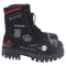 Women's Balenciaga Strike Combat Boots in Black Cotton