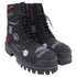 Women's Balenciaga Strike Combat Boots in Black Cotton