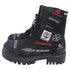 Women's Balenciaga Strike Combat Boots in Black Cotton