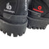 Women's Balenciaga Strike Combat Boots in Black Cotton