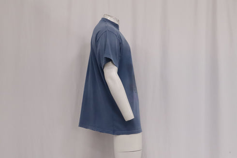 Men's Balenciaga Paris Moon T-Shirt in Blue Cotton