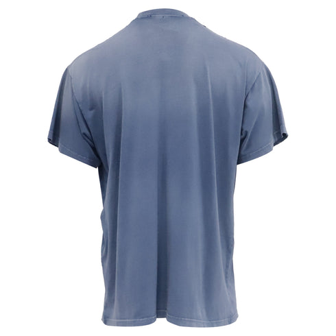 Men's Balenciaga Paris Moon T-Shirt in Blue Cotton