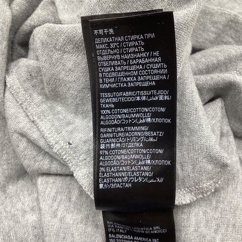 Men's Balenciaga Planet Earth Distressed T-Shirt inn Grey Cotton