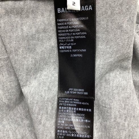 Men's Balenciaga Planet Earth Distressed T-Shirt inn Grey Cotton