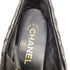 Women's Chanel CC Cap-Toe Quilted Mary Jane Ballet Flats in Black Leather