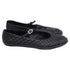 Women's Chanel CC Cap-Toe Quilted Mary Jane Ballet Flats in Black Leather