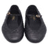 Women's Chanel CC Cap-Toe Quilted Mary Jane Ballet Flats in Black Leather