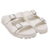 Women's Prada Double-Buckled Strap Slide Sandals in White Rubber