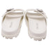 Women's Prada Double-Buckled Strap Slide Sandals in White Rubber