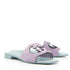 Women's Gucci Suede Interlocking G Cutout Slide Sandals - Size 7 / 37