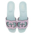 Women's Gucci Suede Interlocking G Cutout Slide Sandals - Size 7 / 37