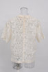 Women's Chloé Logo Lace Patterned Blouse in Ivory Cotton