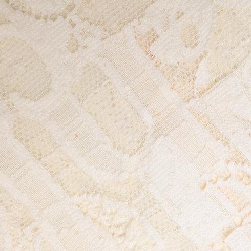 Women's Chloé Logo Lace Patterned Blouse in Ivory Cotton